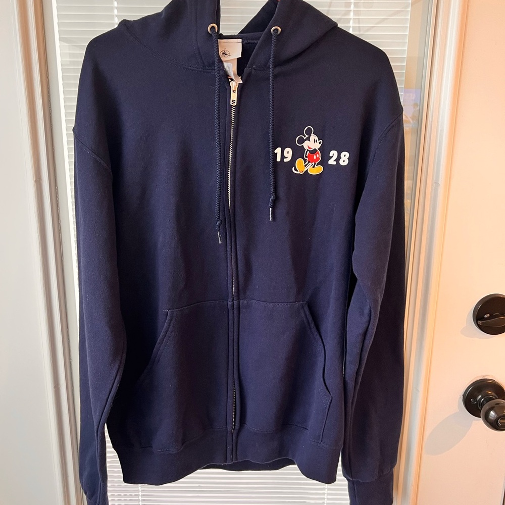 Disney Navy Blue Zip-Up Hoodie Size XS